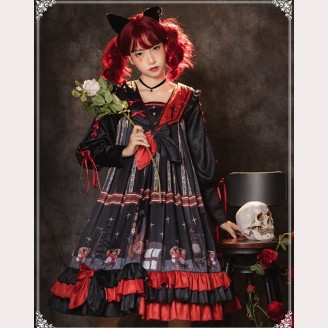 Marionette Gothic Style Lolita Dress OP by YingLuoFu (SF33)